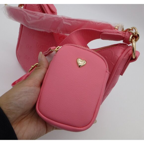 NWT Juicy Couture All About that Bling Hobo Crossbody Pink Lemonade - Picture 8 of 16